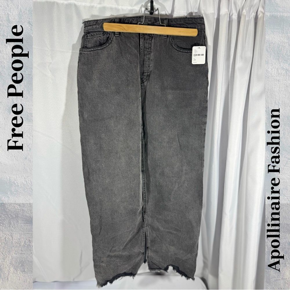 WE THE FREE RHIANNON DENIM MAXI SKIRT IN FADED BLACK SIZE 29 NWT